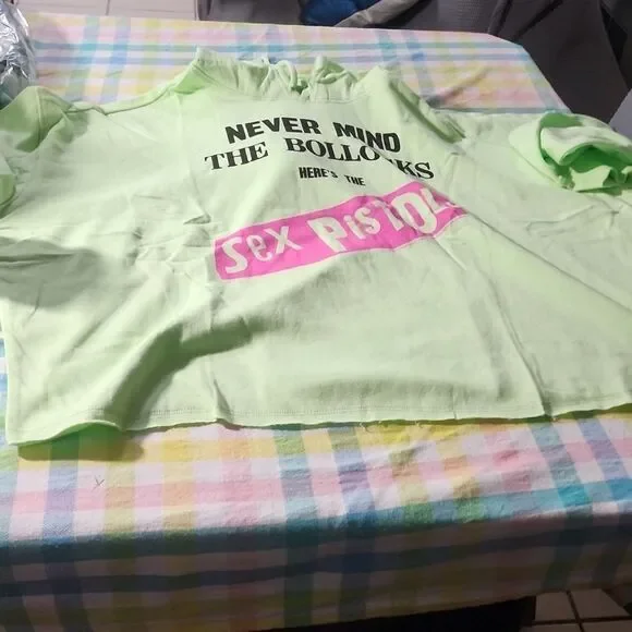 New Sex Pistols Cozy Fleece Crop Hoodie - Picture 10 of 10